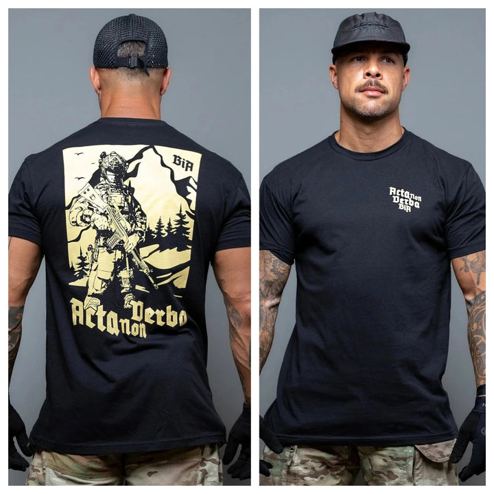 Acta Non Verba Military Tactical Art Style Summer Casual T-shirt Men's and Women's Luxury Brand ATFH