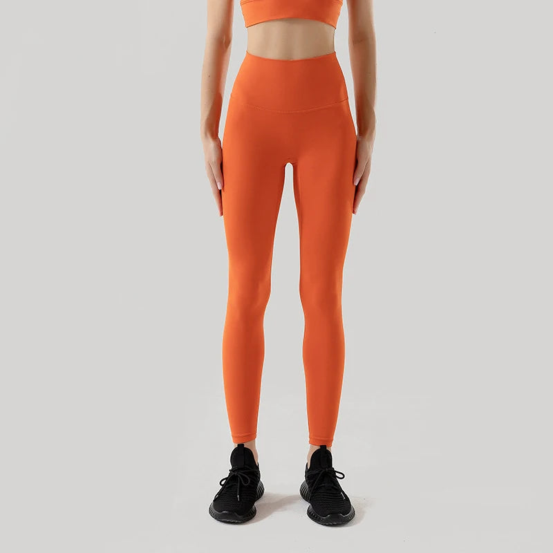 TRY TO BN Gym Leggings Yoga Pants Women Sports Fitness Naked Feeling High Waist Elastic Workout Push Up Leggings Tights Women - ATFH