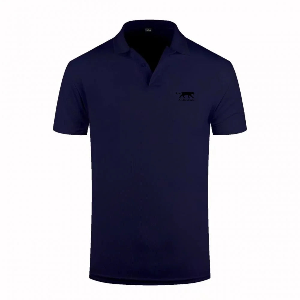 New Men's Short Sleeve Polo Shirt Summer Breathable Casual Golf T-Shirt Solid Color Quick Dry Lightweight Business Casual To
