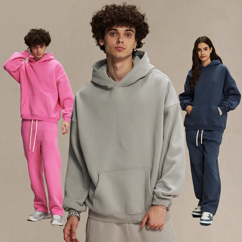 IEFB New Loose Fleece Trendy Hoodies Men Oversize Thickened Hooded Stylish Men's Sweatshirt 2026 Autumn Winter Pullover 9X1304 - ATFH
