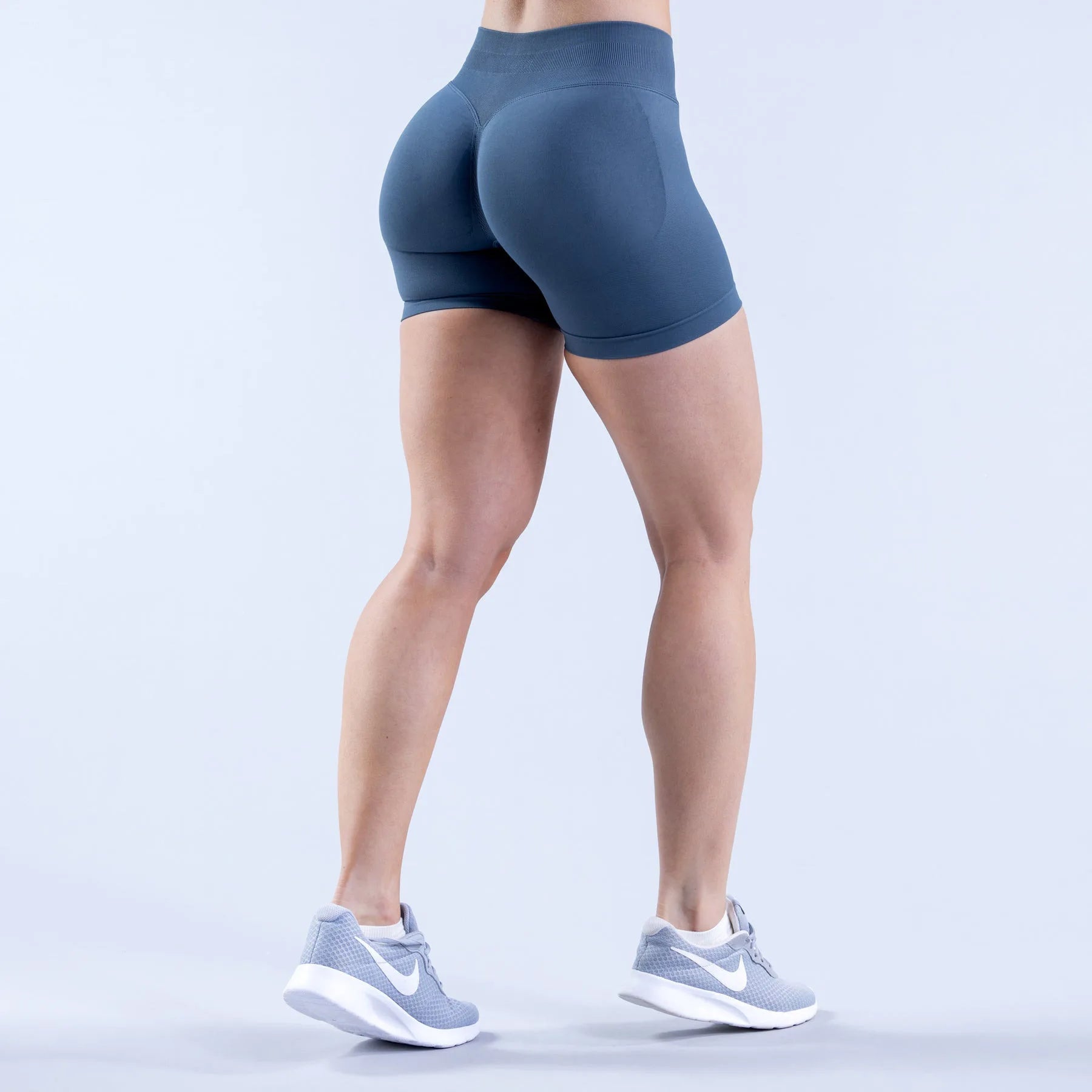 Women's Low-Rise Yoga Pants Three-quarter Length Shorts Tummy Control Workout Leggings Gym Fitness Running Seamless Tights