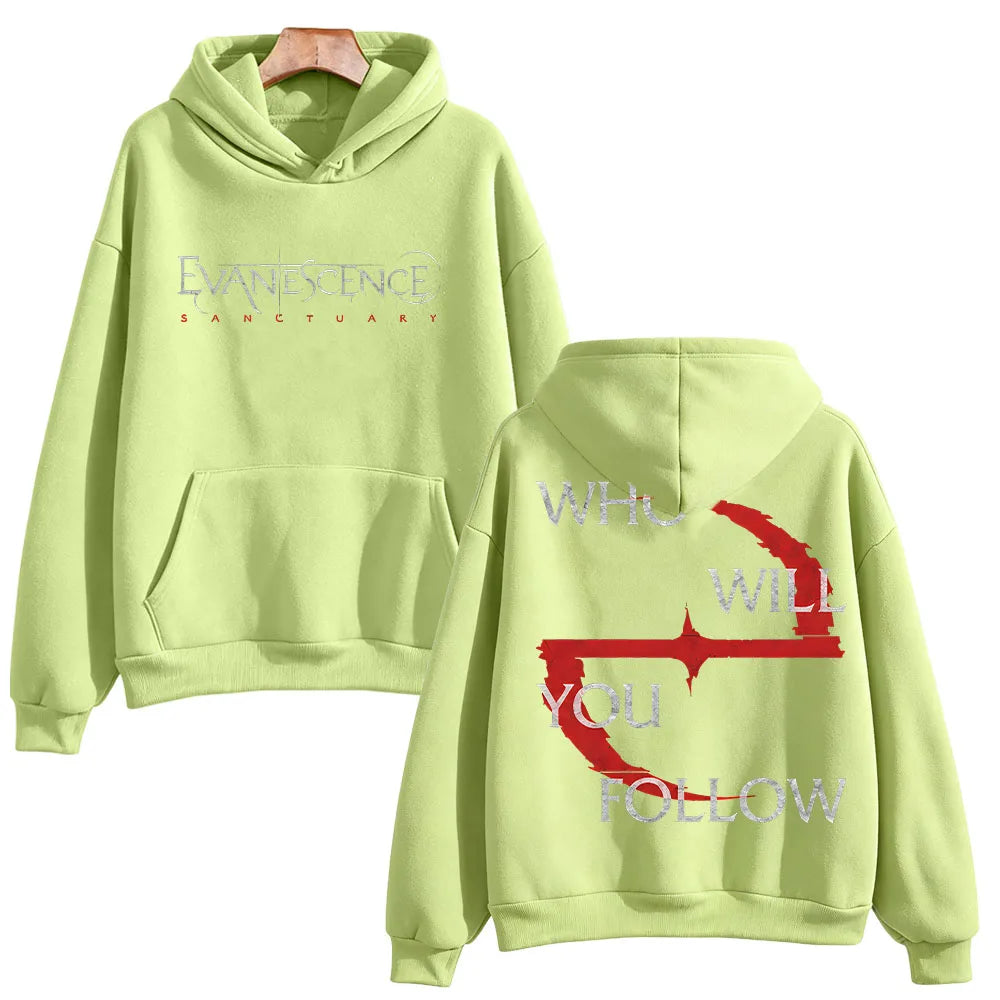 Evanescence Who Will You Follow Hoodie Unisex Gothic Rock Band Sweatshirts Long Sleeve Fans Concert Streetwear Unisex Loose Tops