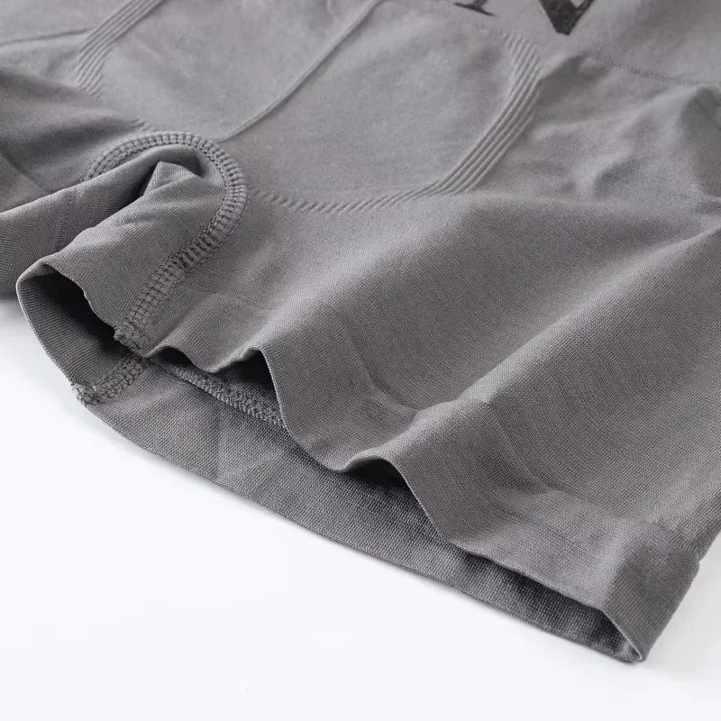5 Pcs Men’s Boxer Briefs Breathable Soft Stretch Underwear High Elastic Comfortable Plain Color Shorts