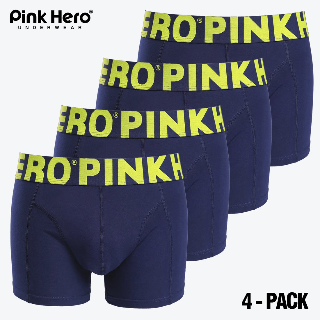 4 PCS PINKHERO Fashion Underpants For Men,Stylish  Comfy And Soft  Slip Homme，Cotton Underwear Boxer Briefs,Calzoncillos Hombre