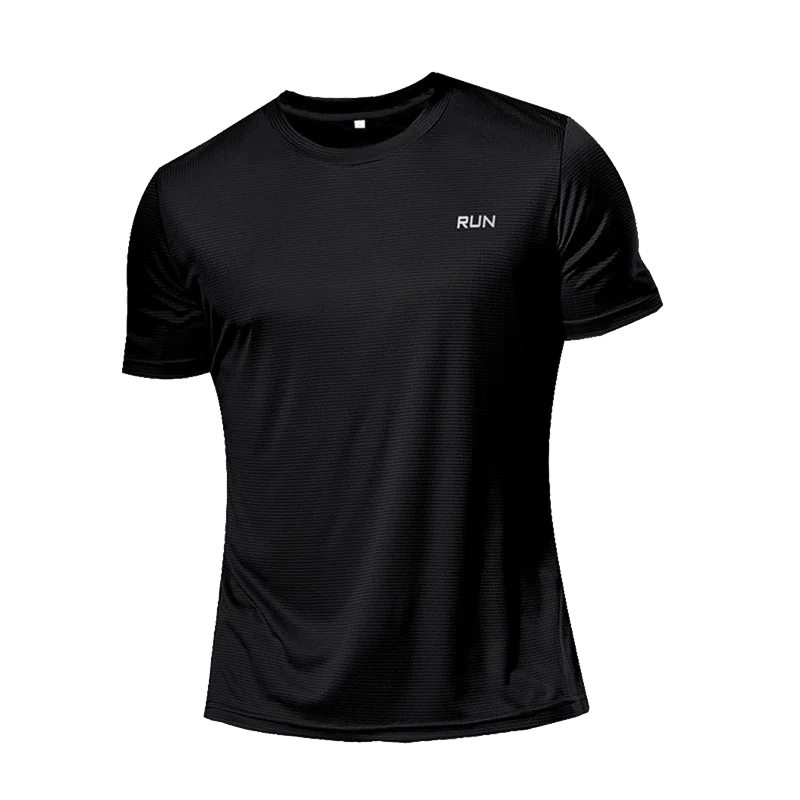 Men's Quick Dry Short Sleeve Gym Running Moisture Wicking Round Neck T-Shirt Training Exercise Gym Sport Shirt Tops Lightweight