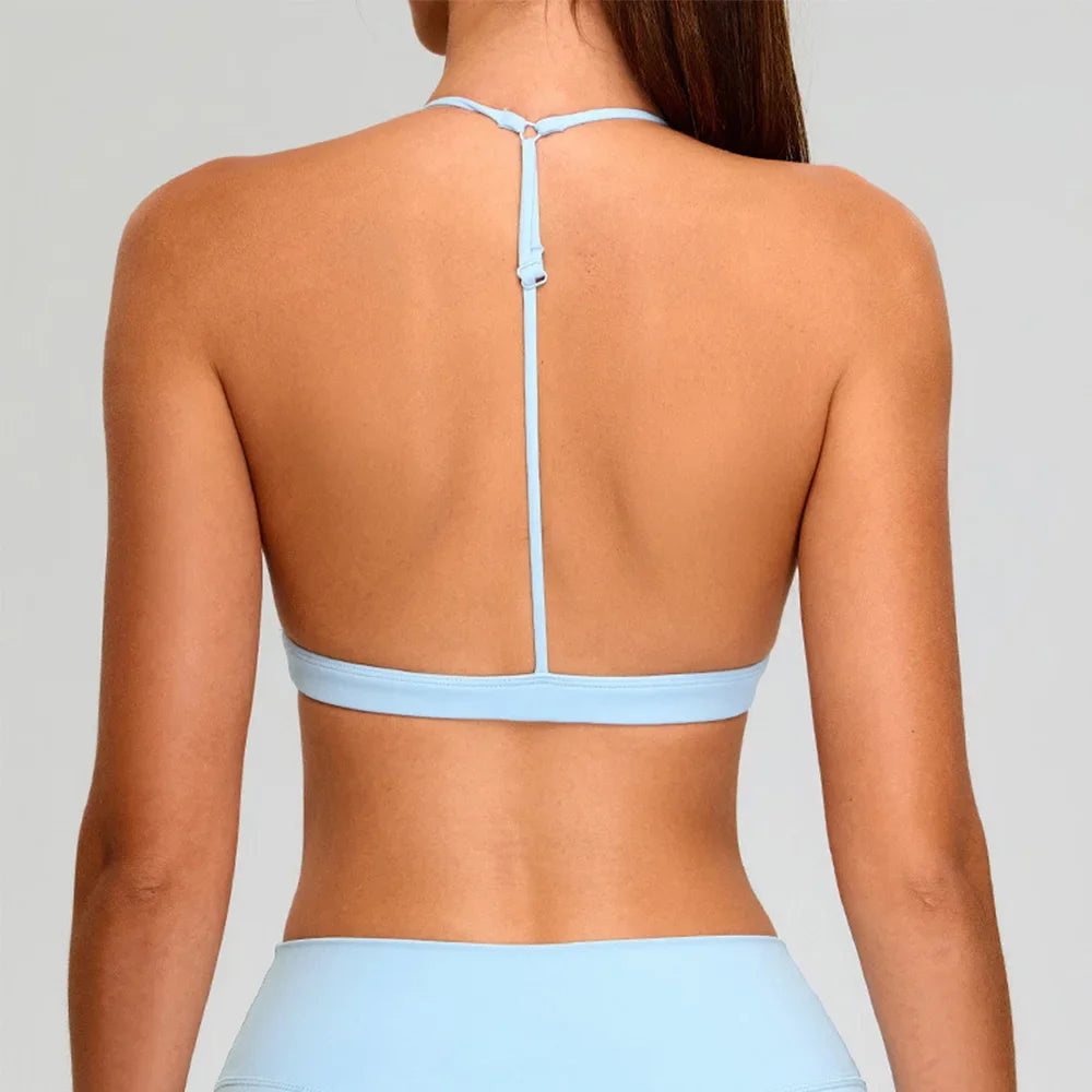 Sports Underwear for Women Fitness Top Push Up Sport Bra Backless Yoga Bra Sport Tops Running Vest Breathable Workout Gym Wear - ATFH