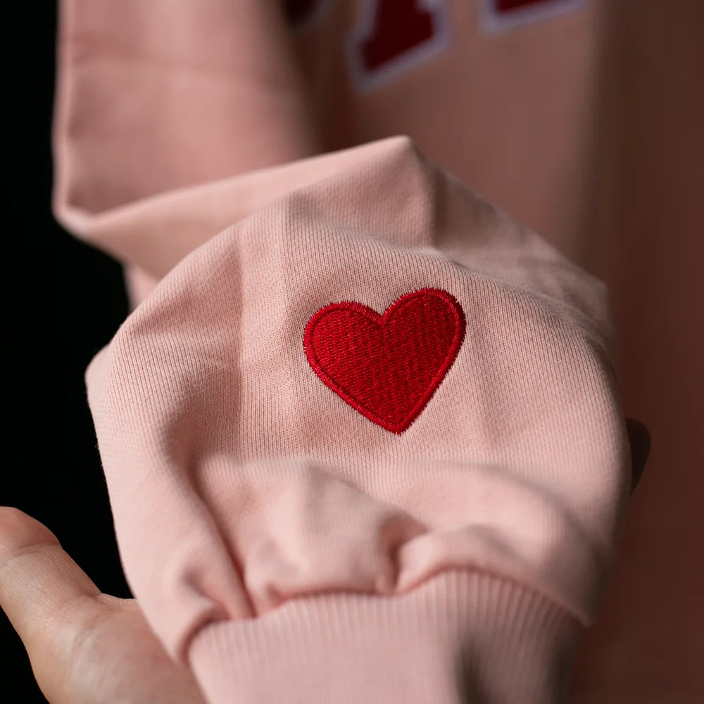 Rowan AAPK-Y046-1 Women O-Neck Long Sleeve Female Pullover Letter Love Embroidery Sweatshirts Vintage Casual Sport Lady Top 2026 - ATFH