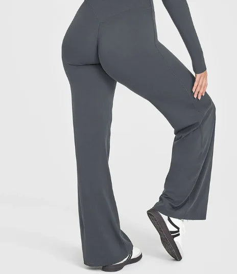 NCLAGEN Sport Trousers SoftMotion Straight-Leg Pants Women's High Waist Yoga Bottoms GYM Naked Feel Pilates Running - ATFH