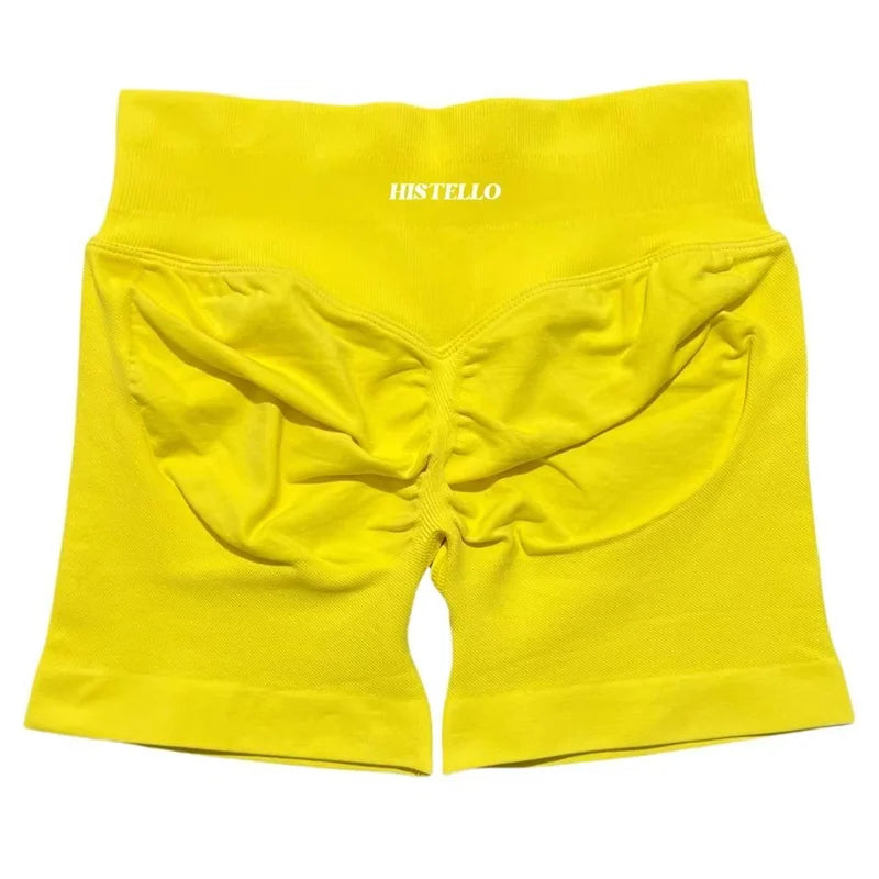 HISTELLO Sports Shorts Df Substitute High Waist Women Yoga Workout Short Seamless Leggings Stretch Fitness Running Gym Shorts Tahsi Fashion House