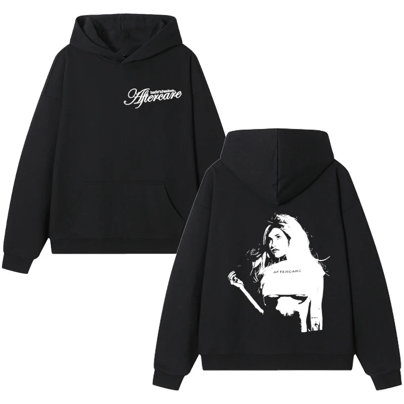 Singer Nessa Barrett music Double Sided printed Hoodie Autumn Winter Unisex fashion Fleece pullover Men women Fleece Sweatshirt - ATFH