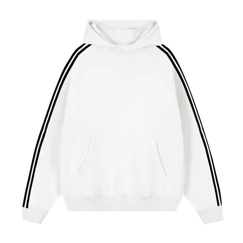 China Cotton Composite Milk Silk Stripe Stitching Hoodie Simple Fashion Fabric Comfortable Skin-friendly Wear Resistance Clothes - ATFH