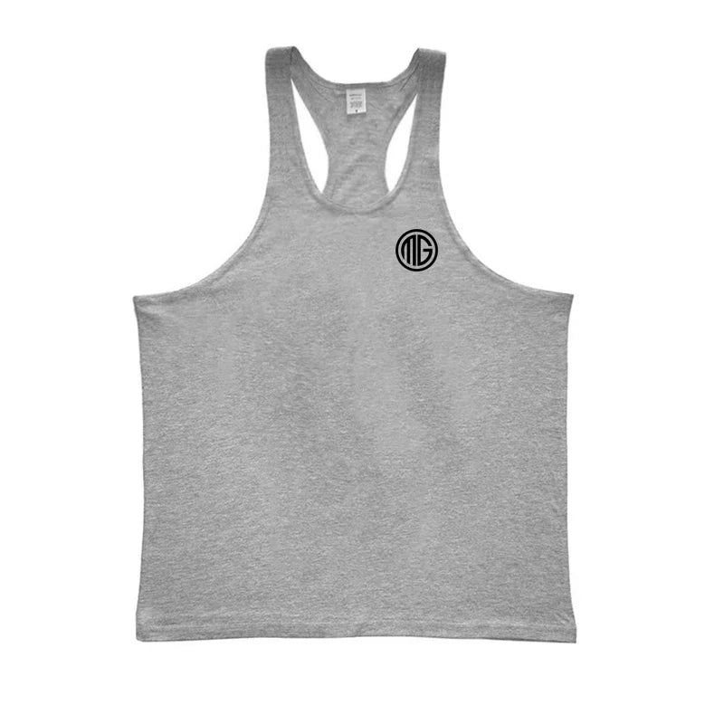 Men's Bodybuilding Muscle Tank Tops Gym Workout Stringer Fitness T-Shirt Cotton Breathable Undershirt Casual Sleeveless Vests