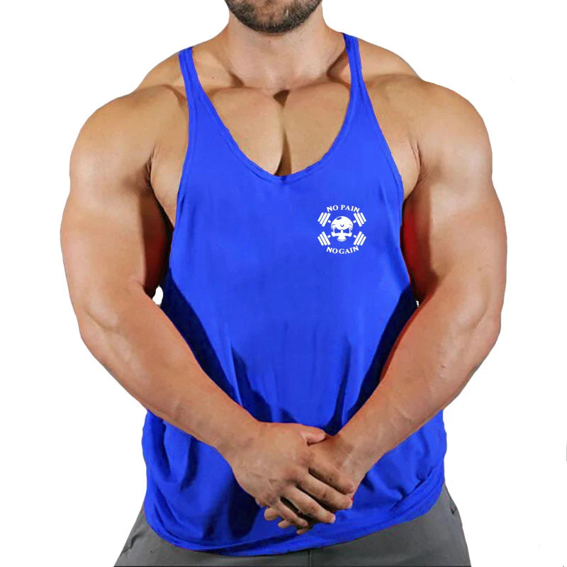 2026 Brand Fitness Clothing Bodybuilding Singlets Tank Top Men Muscle Shirt Sportswear Vests Cotton Stringer Tops