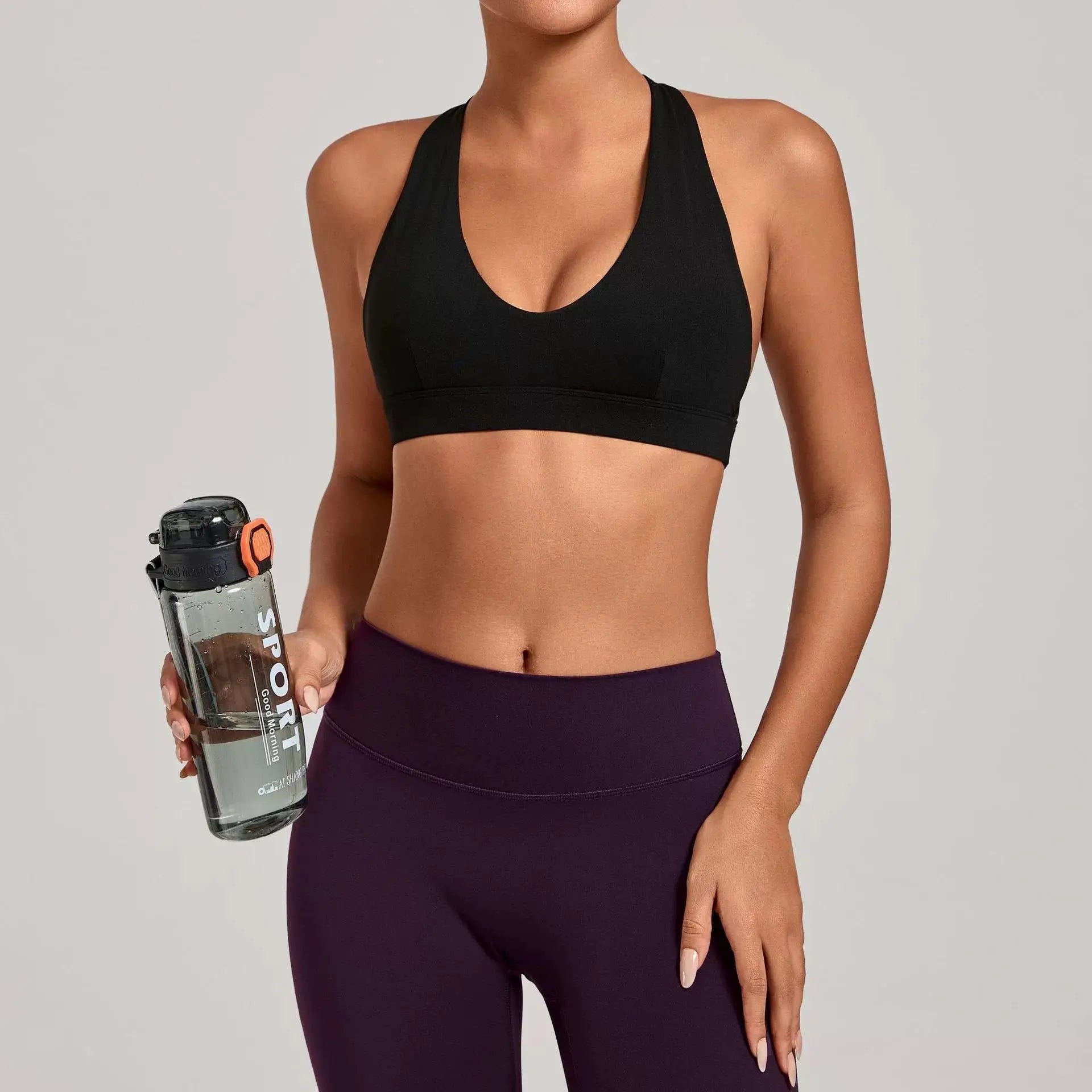New Arrival Sports Sexy Bra Women Support Push-up Open Cross Strap Back Gym wear Fitness Sports Underwear Yoga Workout Underwear - ATFH