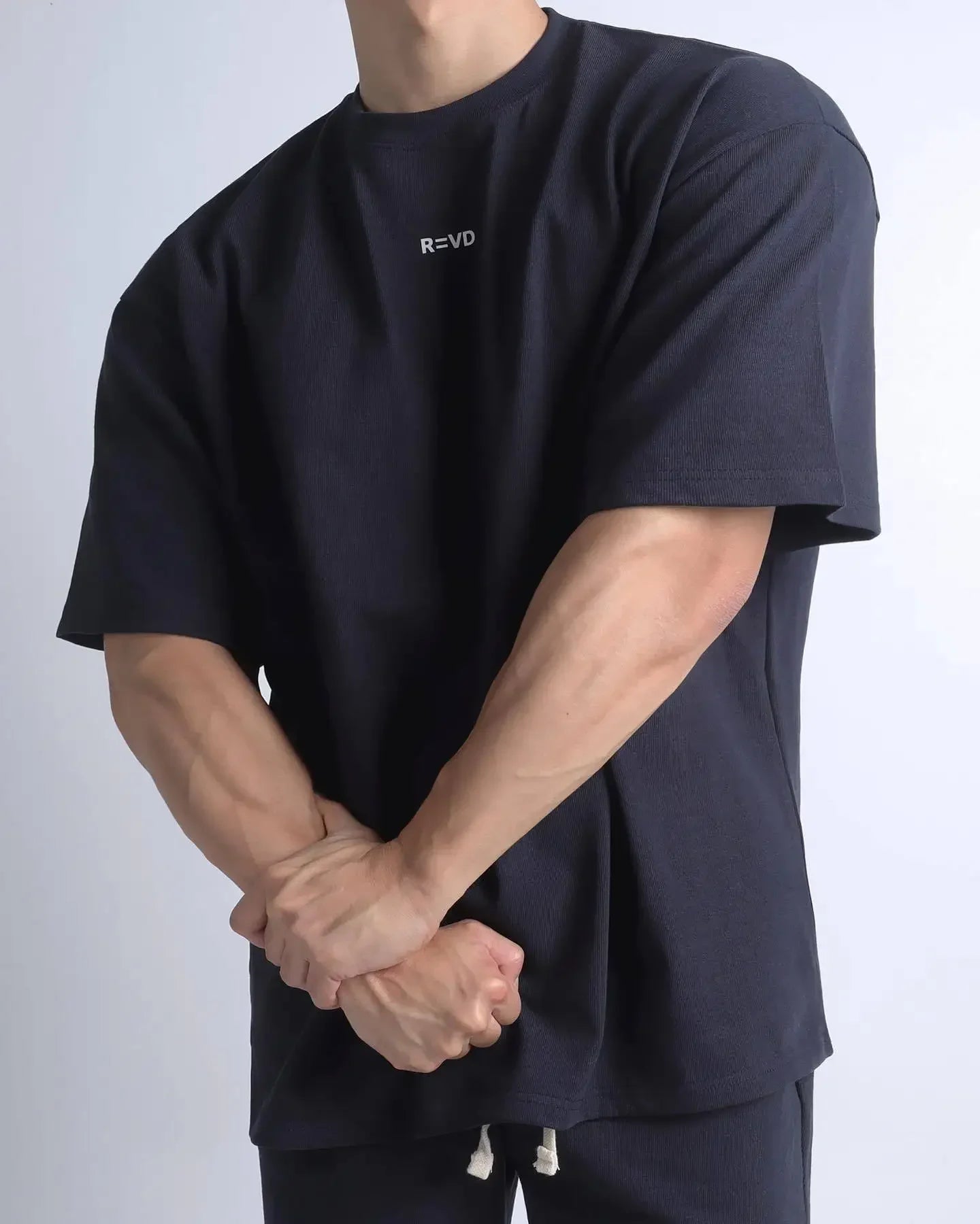 Summer New Loose Leisure Gyms Sports Pure Color T Shirt Men Cotton Short Sleeve Running Workout Training Tees Fitness Tops ATFH