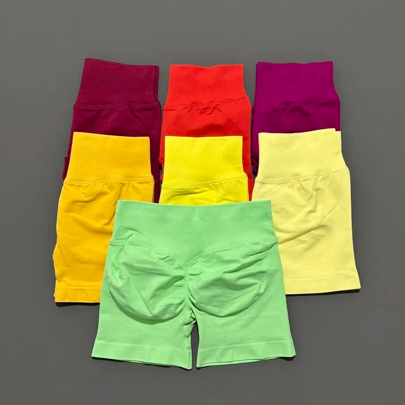 Women Gym Shorts Workout Scrunch Butt Seamless Leggings Seamless Yoga Leggings Bicycle Running Sportswear Fitness Sports Shorts Tahsi Fashion House