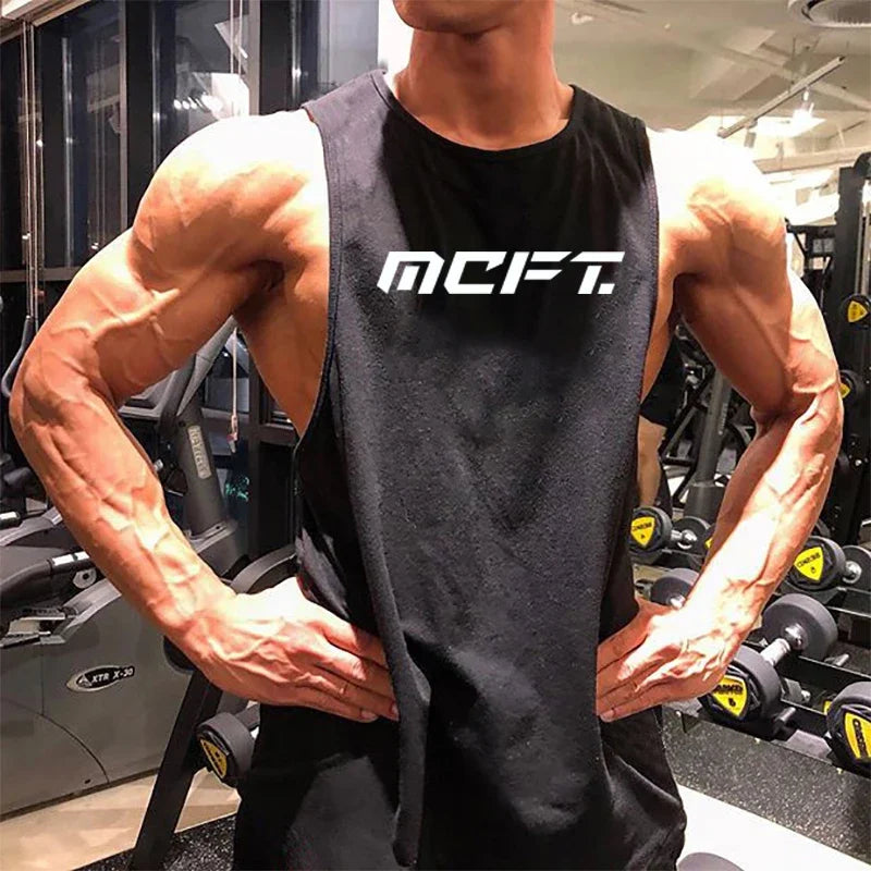 Gym Vest Muscle Sleeveless Shirt Clothing Comfortable Workout Korean Stringer Fashion Singlets Cotton Fitness Mens Tank Top