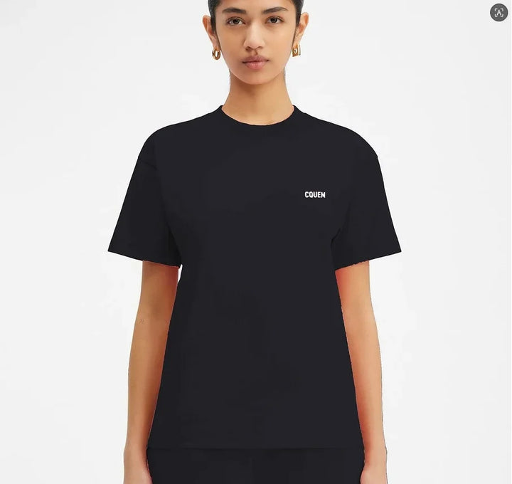 2025 Men's and Women's Casual Solid Color Versatile Loose Style Letter Printed Summer T-shirt - ATFH