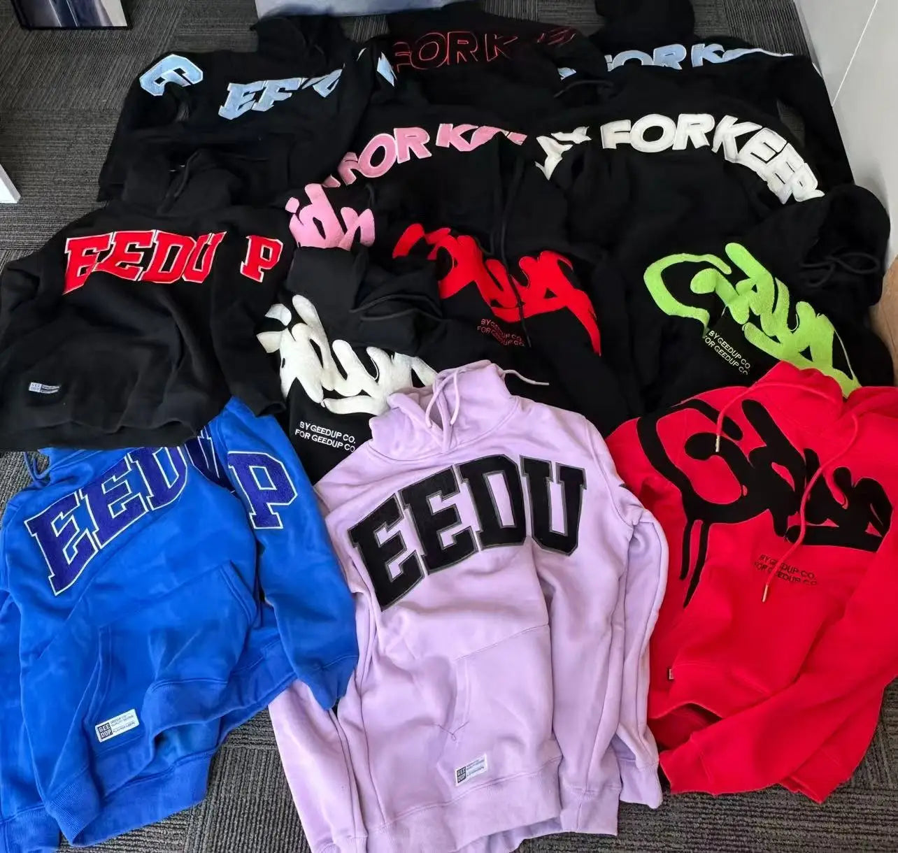 100% Cotton Geedup Australia Top Quality High Street Women Men Hoodie Clothing Hip-Hop Loose Y2K Harajuku Oversized Sweatshirt - ATFH