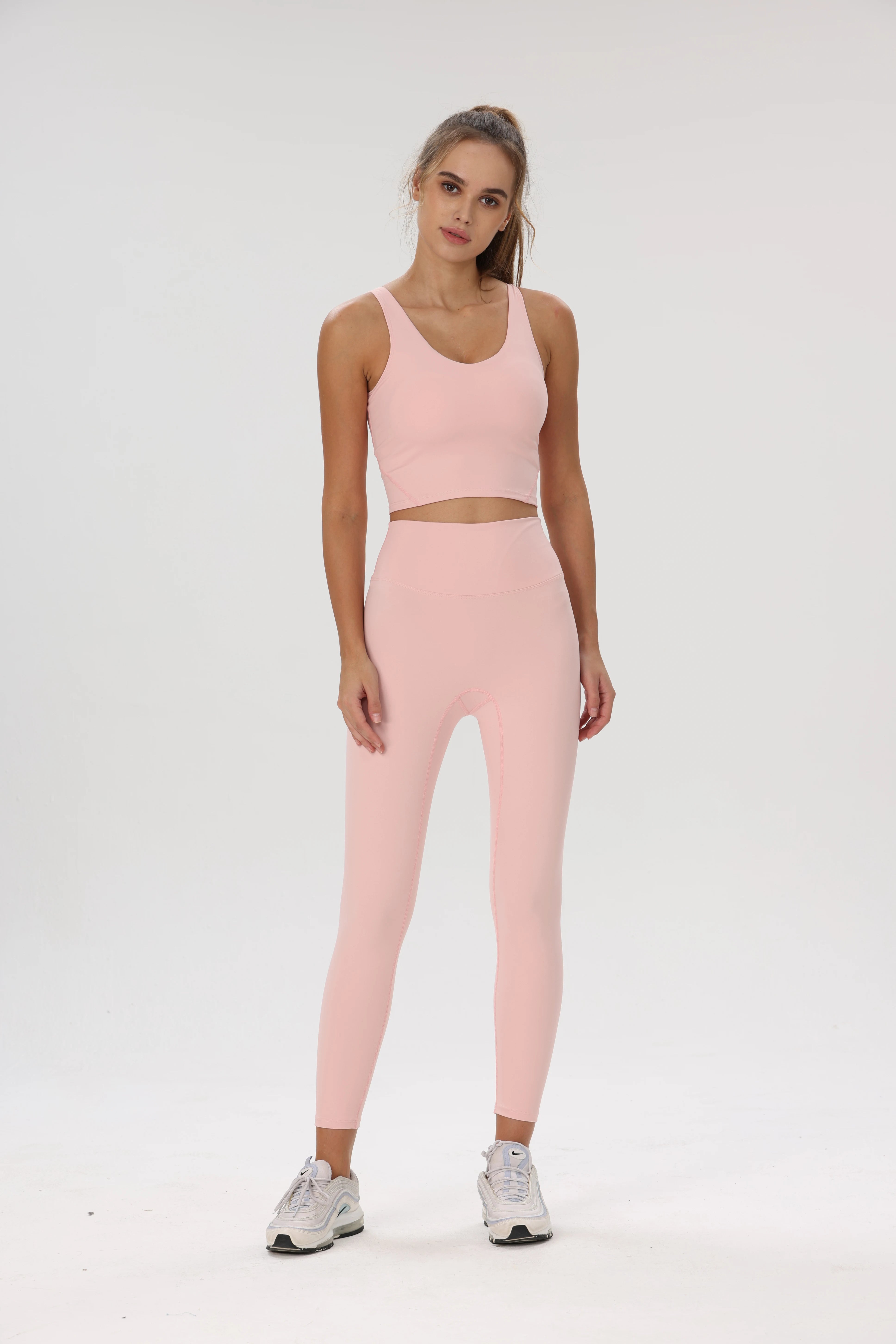 No Front Seam Leggings for Women Seamless High Waisted Buttery Soft Yoga Pants Sports Female Tights Lycra Lifts Buttocks Workout ATFH