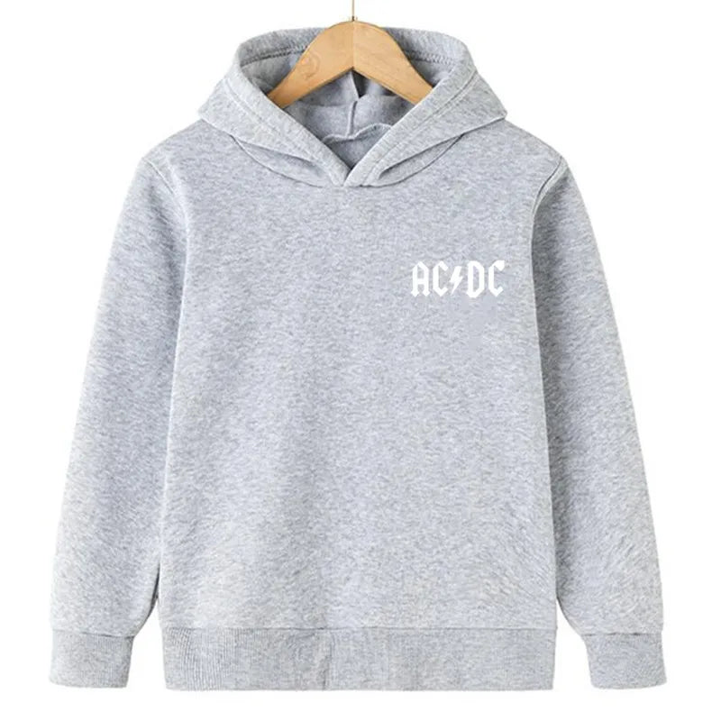 Hip Hop Fashion AC DC Children Hoodies Sweatshirt Autumn Winter Kids Hooded Top Casual Sportswear Boys Girls Hoodie Pullover