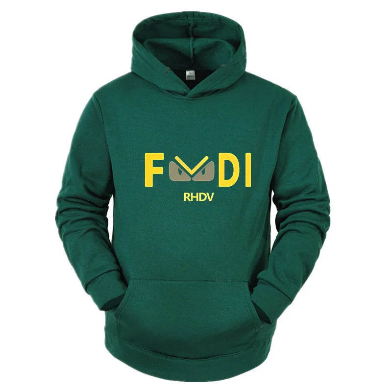 Fashionable Autumn and Winter Casual Men's and Women's Fleece Street Hip-Hop Harajuku Sports Top 2025 Trendy Hooded Clothing