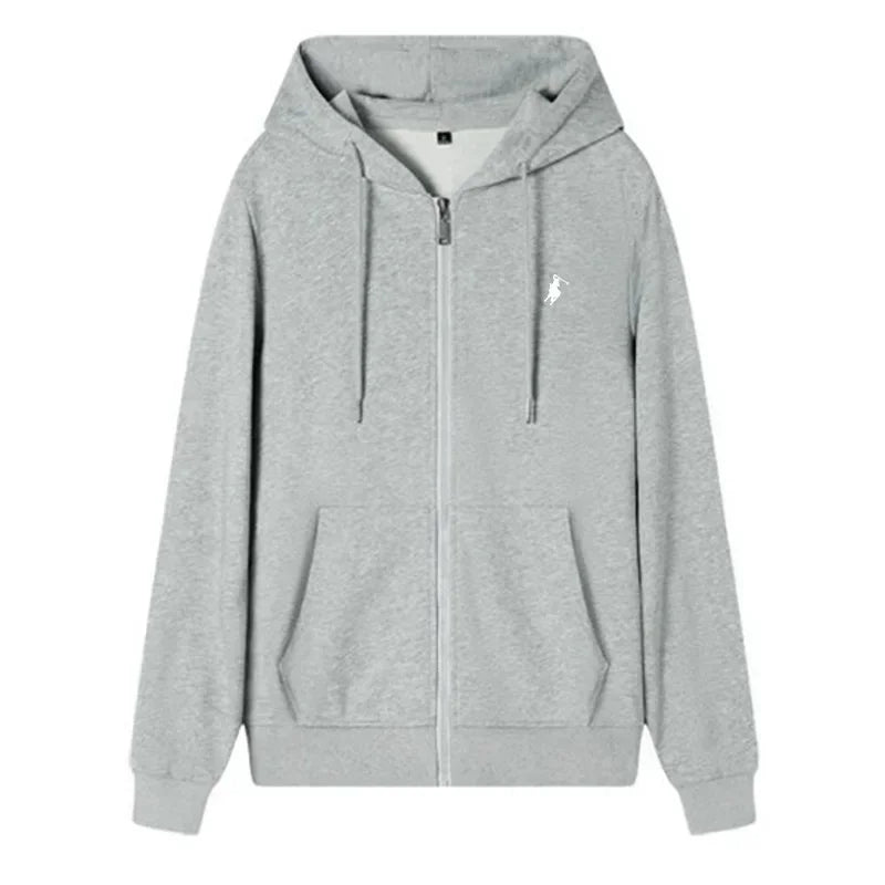 New fashionable men's autumn and winter casual hooded sweatshirt and warm sweatshirt, suitable for outdoor running and fitness - ATFH