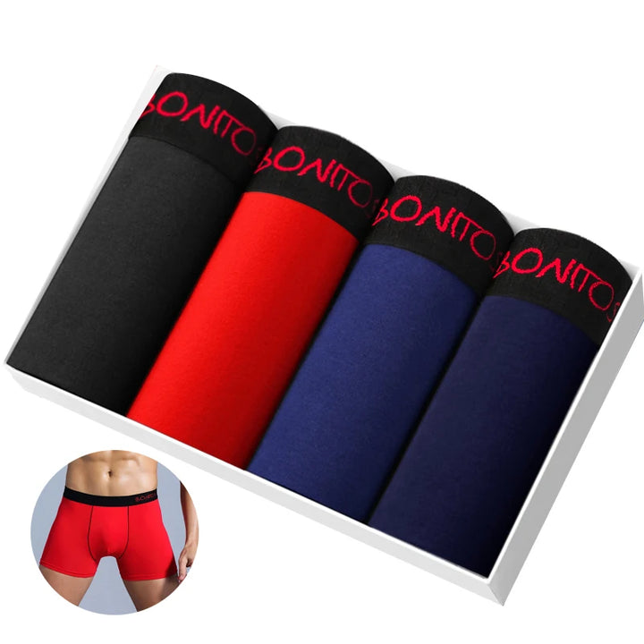 4pcs Cotton Boxers For Man Underwear Slip High Quality Men's Panties Sexy Homme Underpants Boxer Shorts Calecon Trunks
