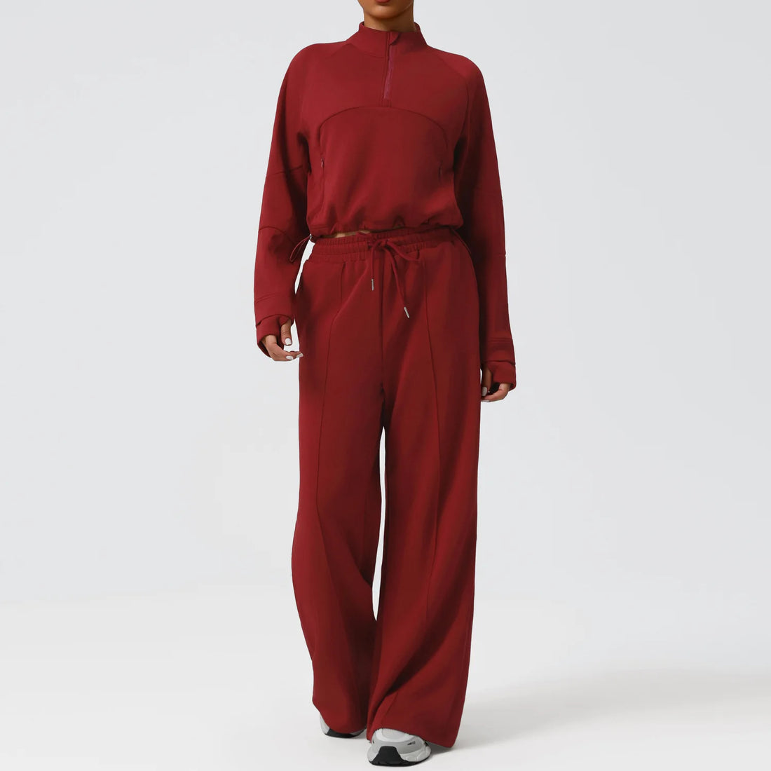 Autumn Winter Fashion Casual Sport Matching Set Women's Tracksuit Loose Long Sleeve Zipper Sweatshirt+trousers Suit Sportswear