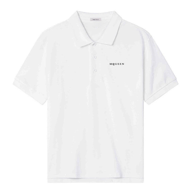 Europe Hot Sales Men's Women's Quality 100%Cotton Polo-Shirt letter Printed Embroidery T-shirt Comfortable Short Sleeve Tops