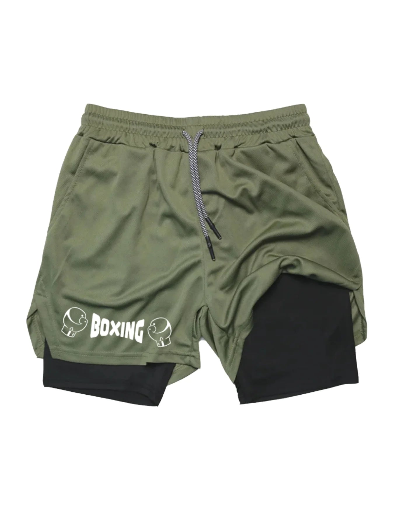 Men's 2025 New Summer Boxing Fitness 2-in-1 Shorts Breathable Sports Training Shorts