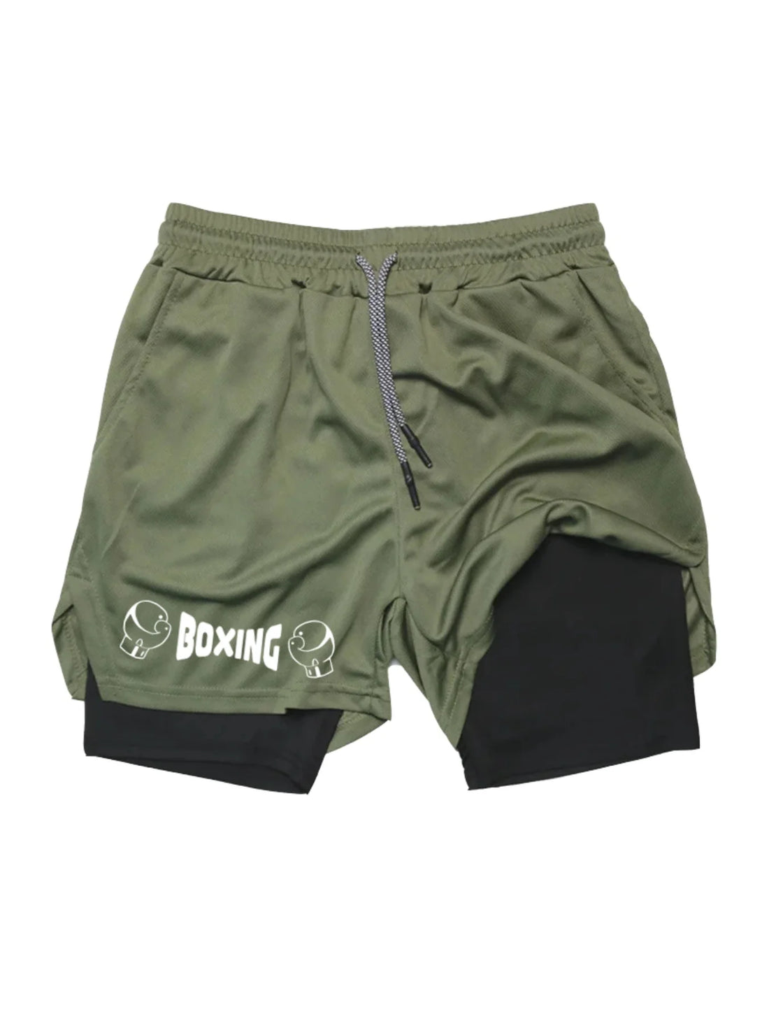 Men's 2025 New Summer Boxing Fitness 2-in-1 Shorts Breathable Sports Training Shorts