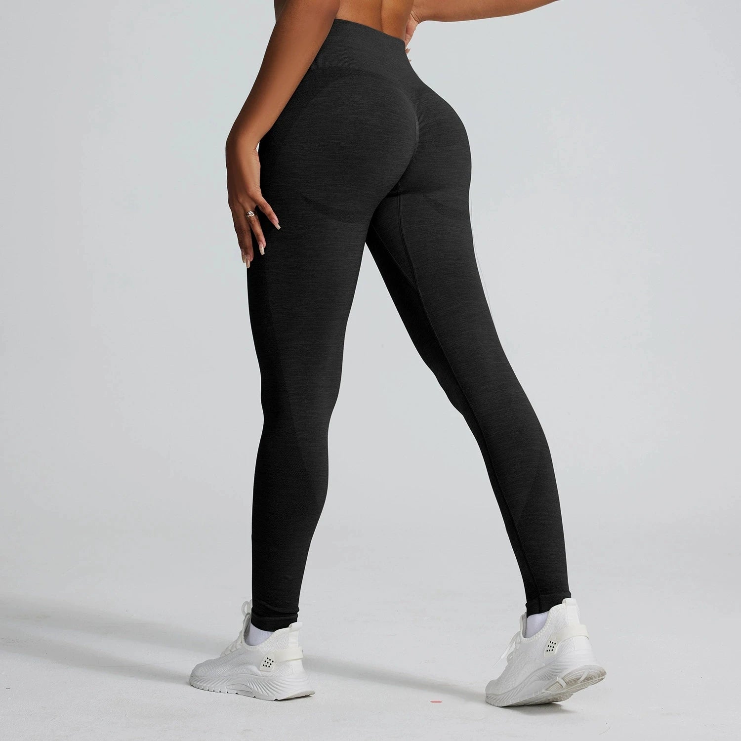 Seamless Stretch Sports Leggings Women's High Waisted Yoga Pants Gym Clothing Women Sexy Push Up Fitness Running Workout Tights - ATFH