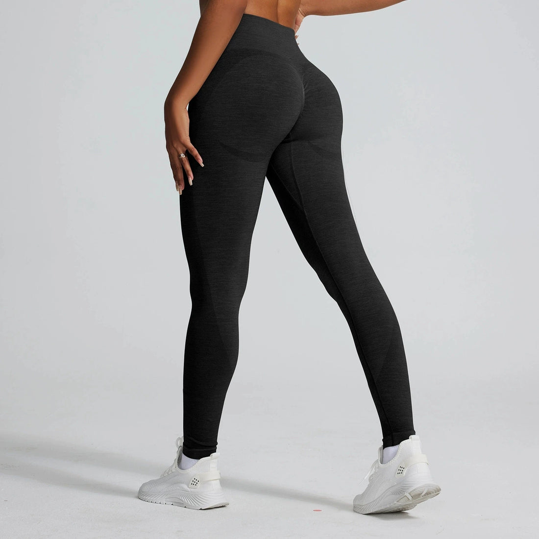 Seamless Stretch Sports Leggings Women's High Waisted Yoga Pants Gym Clothing Women Sexy Push Up Fitness Running Workout Tights - ATFH