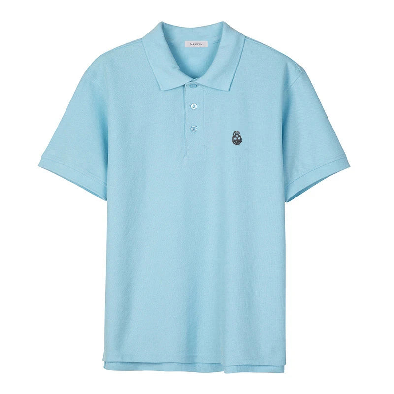 Europe Hot Sales Men's Women's Quality 100%Cotton Polo-Shirt letter Printed Embroidery T-shirt Comfortable Short Sleeve Tops