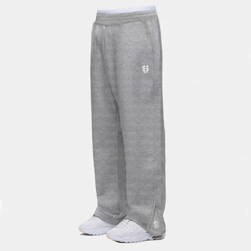 Men Sweatpants Y2k Vintage Loose Straight Pant Straight Pants Leg Zipper Embroidery Hip Hop Harajuku Casual Street Dance Trouser