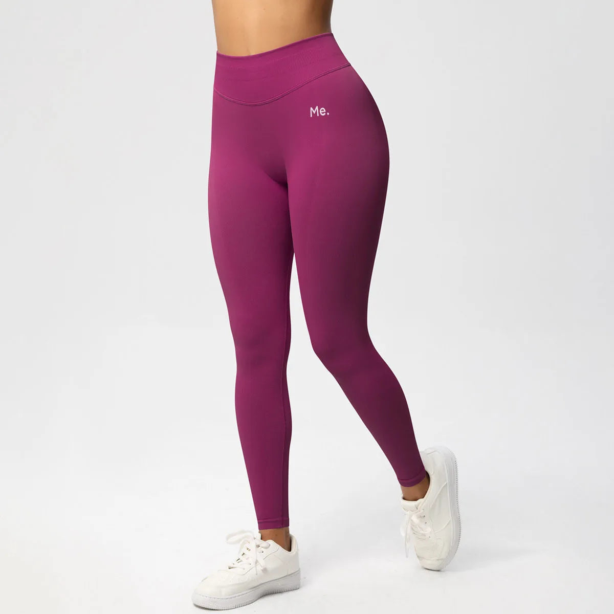 BetterMe New High Waist Solid Leggings Women Seamless Fitness Yoga Elastic Leggings Push Up Butt Knit Fashion Gym Workout Pants - ATFH