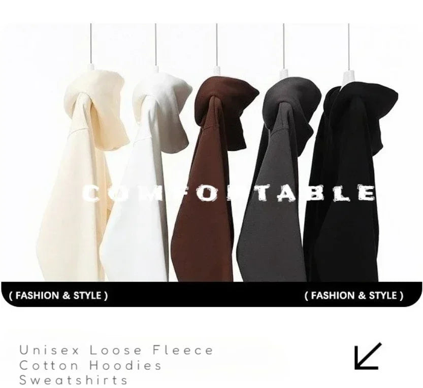 Black White Women's Zipper Hoodies Jacket Cotton Fleece Hoody Sweatshirt Pullover Autumn Winter Oversized Loose Tops Coat Unisex - ATFH