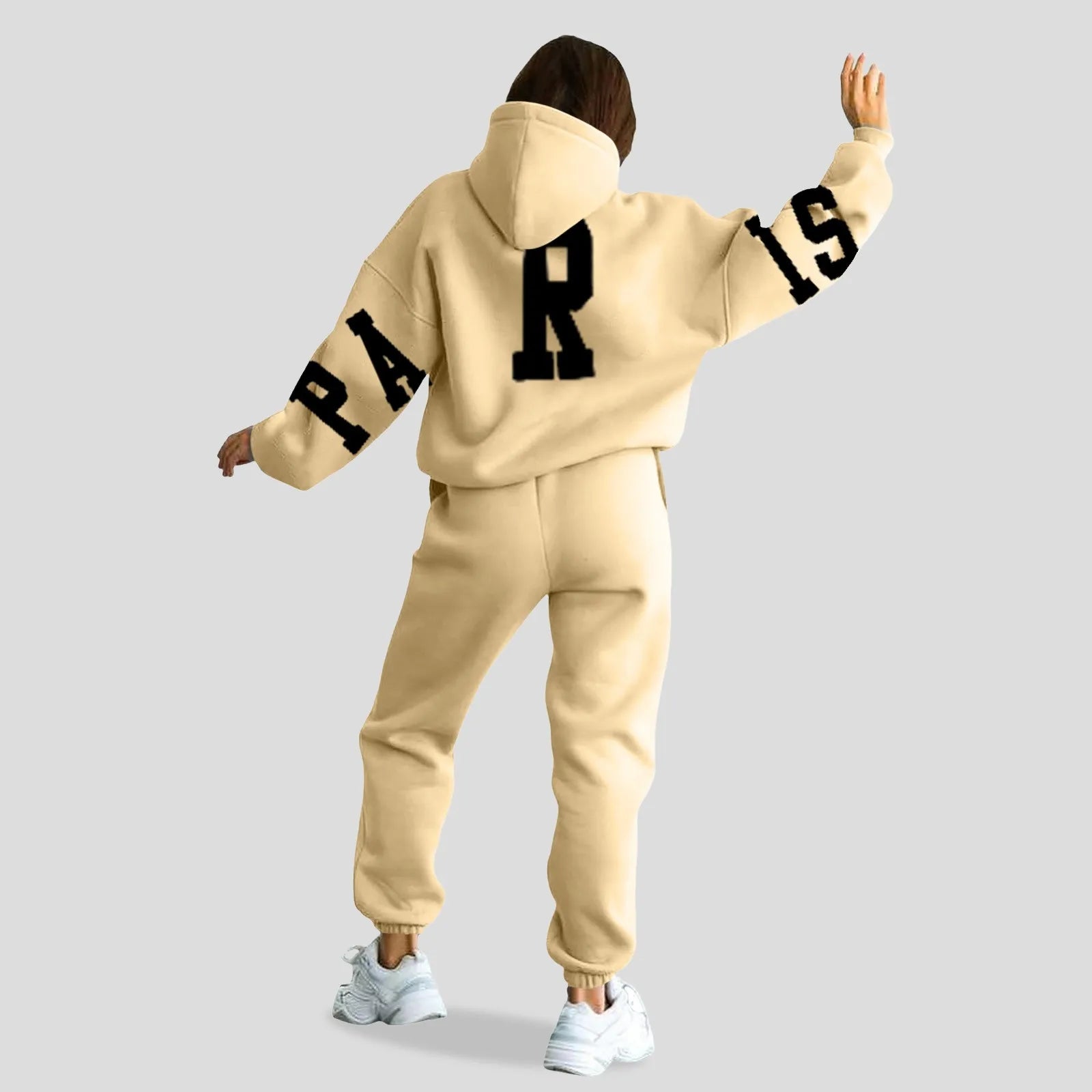Hooded Sweatshirt And Pant Tracksuit Women Long Sleeve Sport Suit Autumn Warm Snow Sweater Two Piece Set Hooded Sport Suits