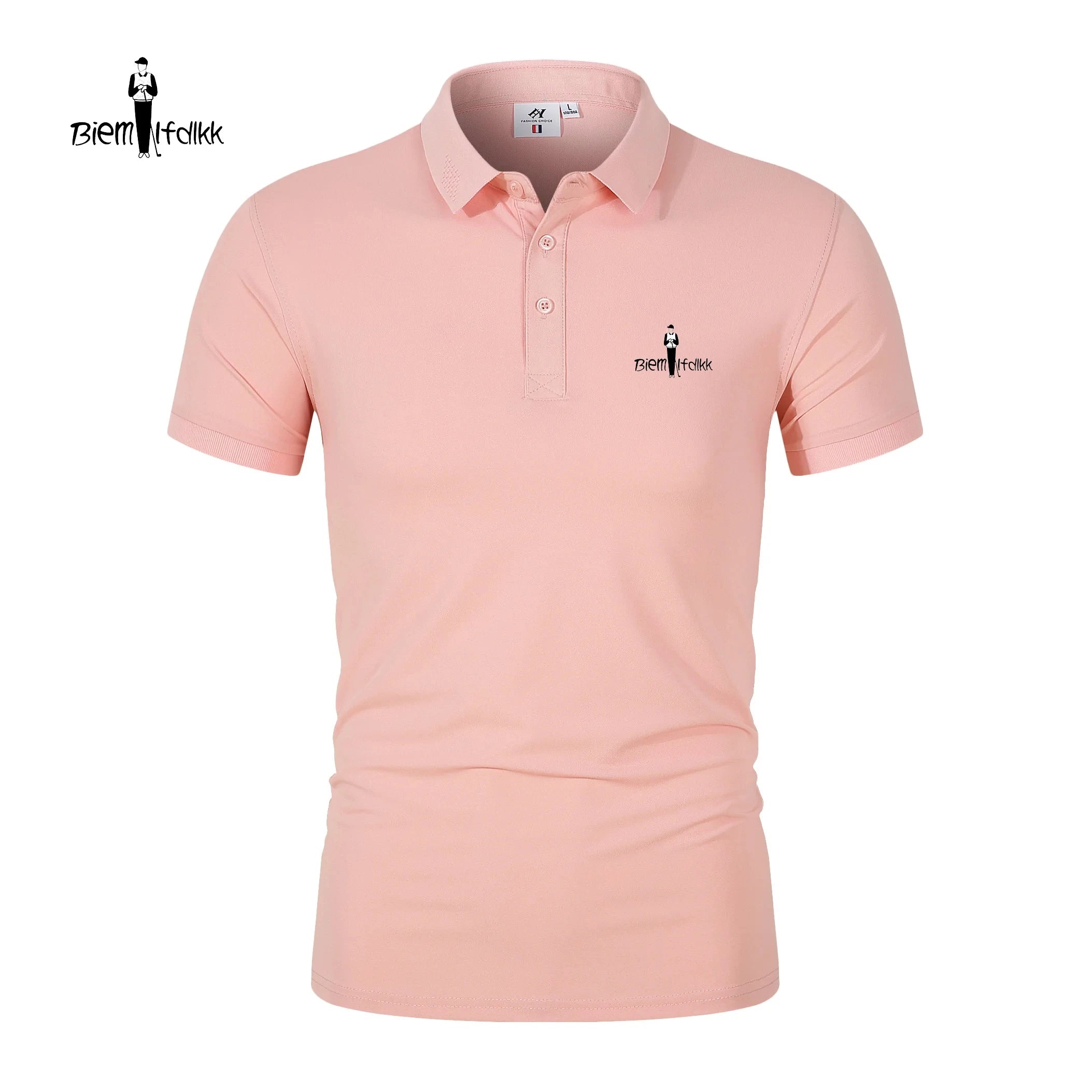 Summer short sleeved polo shirt men's casual style striped top T-shirt breathable cool high-end business 2024