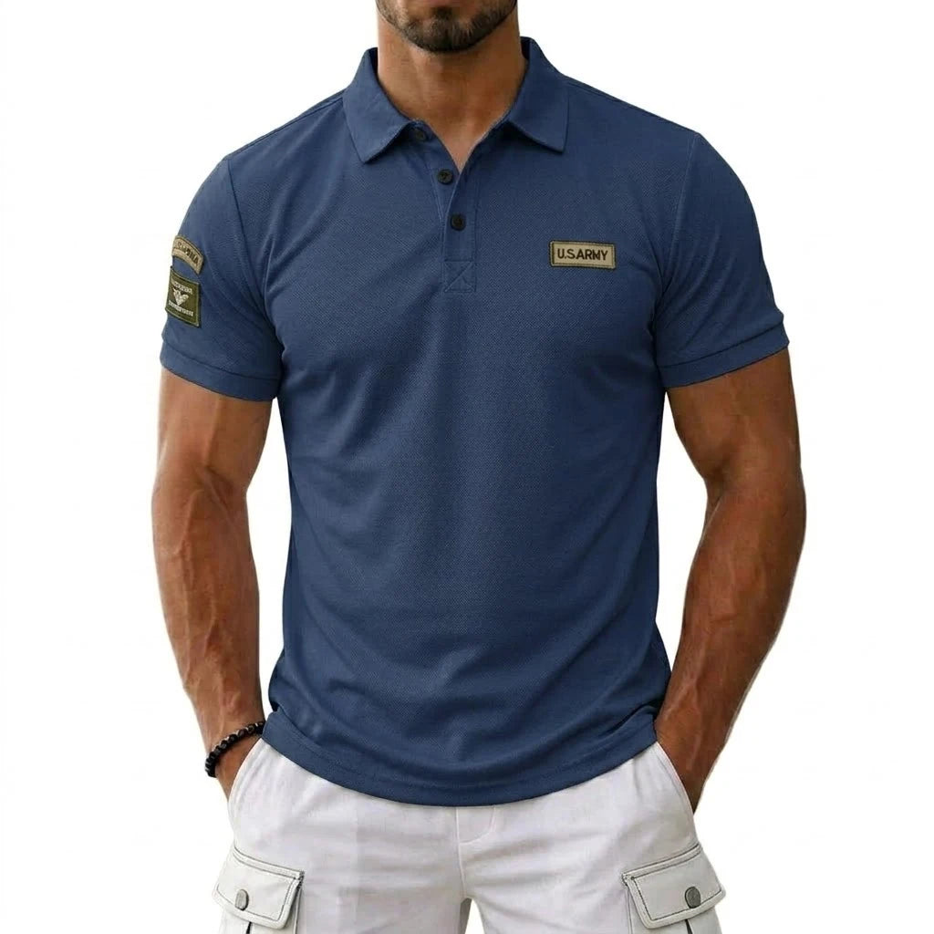 Summer Mens Short Sleeve T-Shirts Lightweight Breathable Polo Shirts for Men Embroidered Gym Luxury Men's Shirts Button Tops