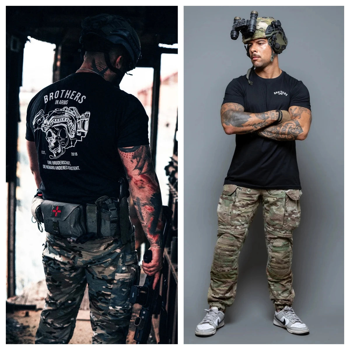 Acta Non Verba Military Tactical Art Style Summer Casual T-shirt Men's and Women's Luxury Brand ATFH