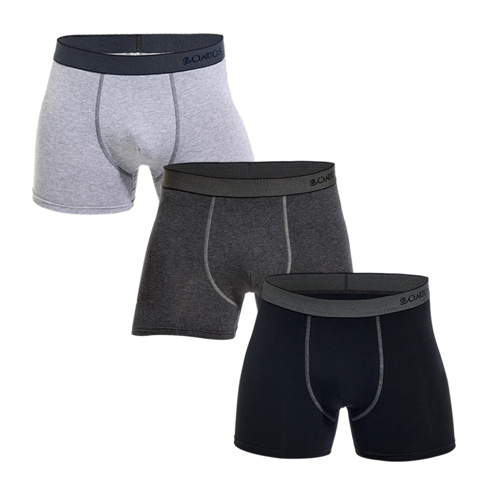 3pcs/pack Sexy Letter Men's Panties Cotton Boxer Shorts Men Underpants Brand Man Underwear Solid Color Boxers