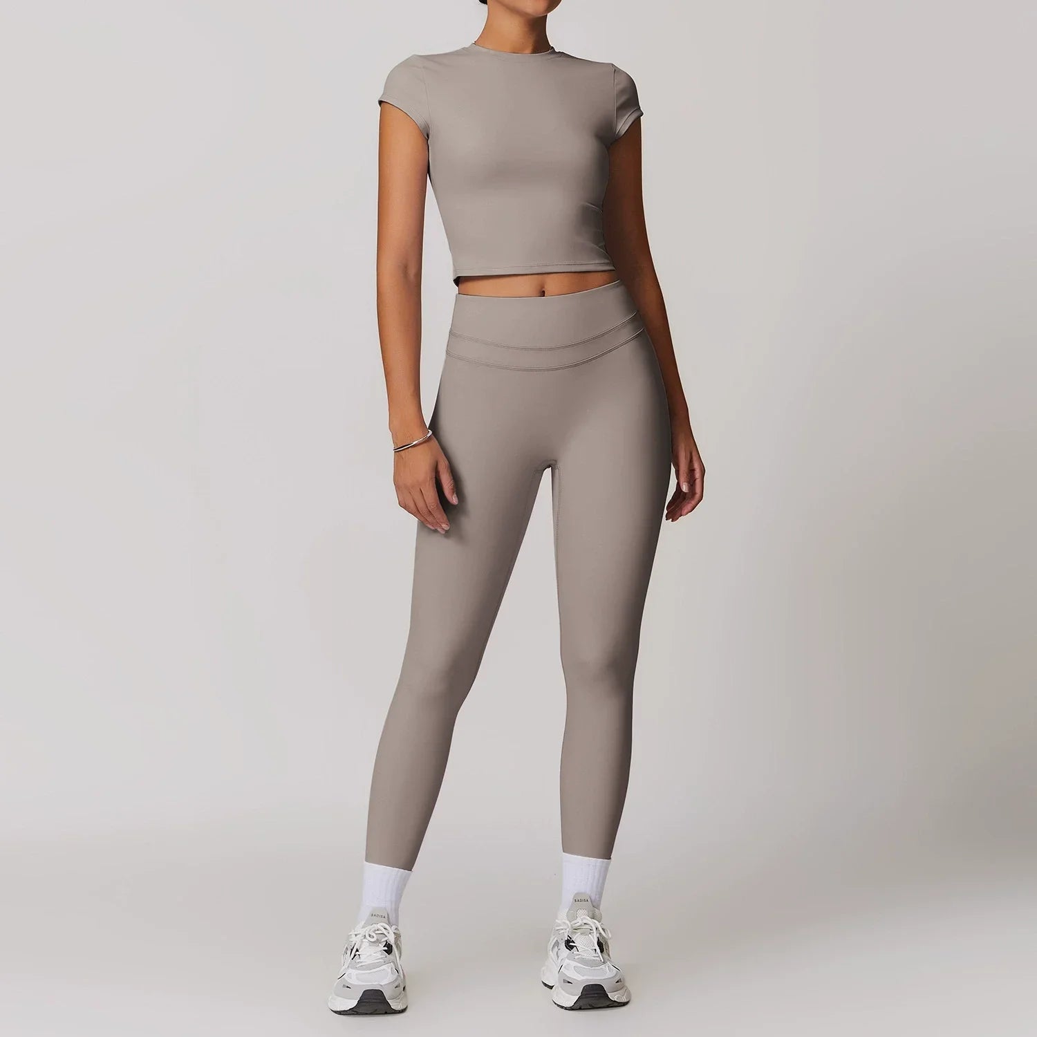 2 Pieces Sportswear Women Yoga Set Gym Clothes Sportswear Yoga Suits Fitness Set Tracksuits Sports Bra Gym High Waist Leggings - ATFH
