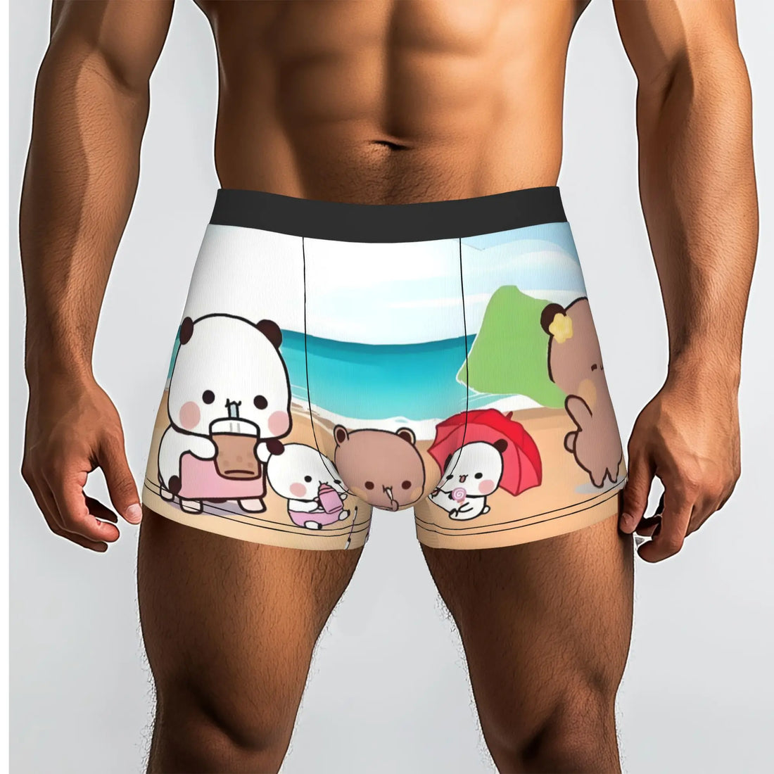 Anime Panda Bubu Dudu Peach And Goma  Boxers Shorts Men Bear Cartoon  Briefs Underwear Funny Underpants