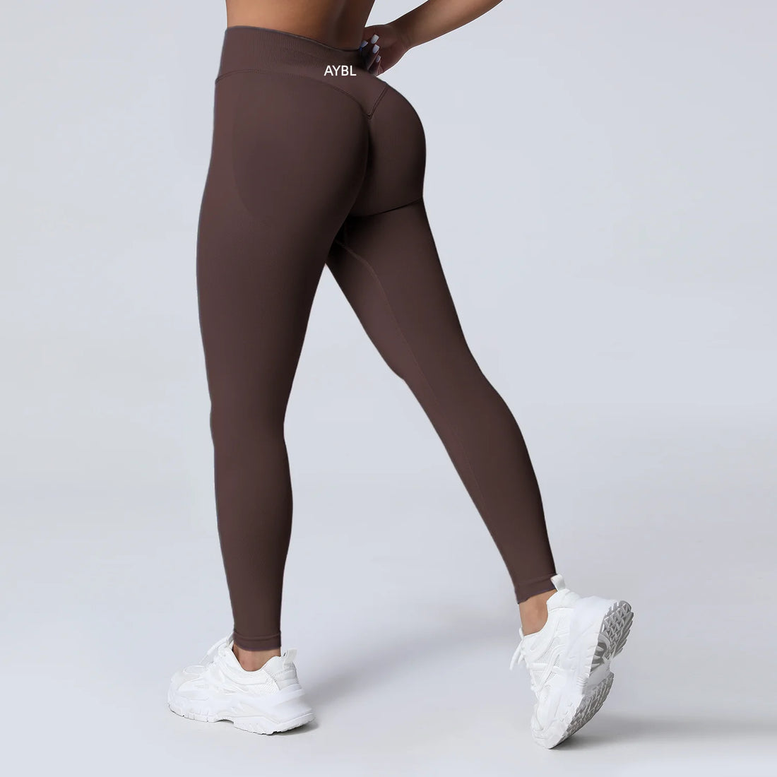 Trendy Yoga Leggings Women Seamless Sports Yoga Pants Low Ribbed Band Gym clothes Fitness Workout wear Scrunch Bum Tights - ATFH