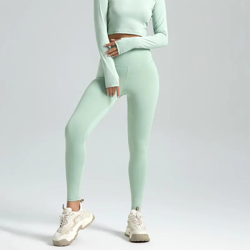 2025 New Sport Leggings for Women High Waist Yoga Leggings Soft Breathable Sports Tights Leggings Fitness Gym Elastic Pants Y2K - ATFH