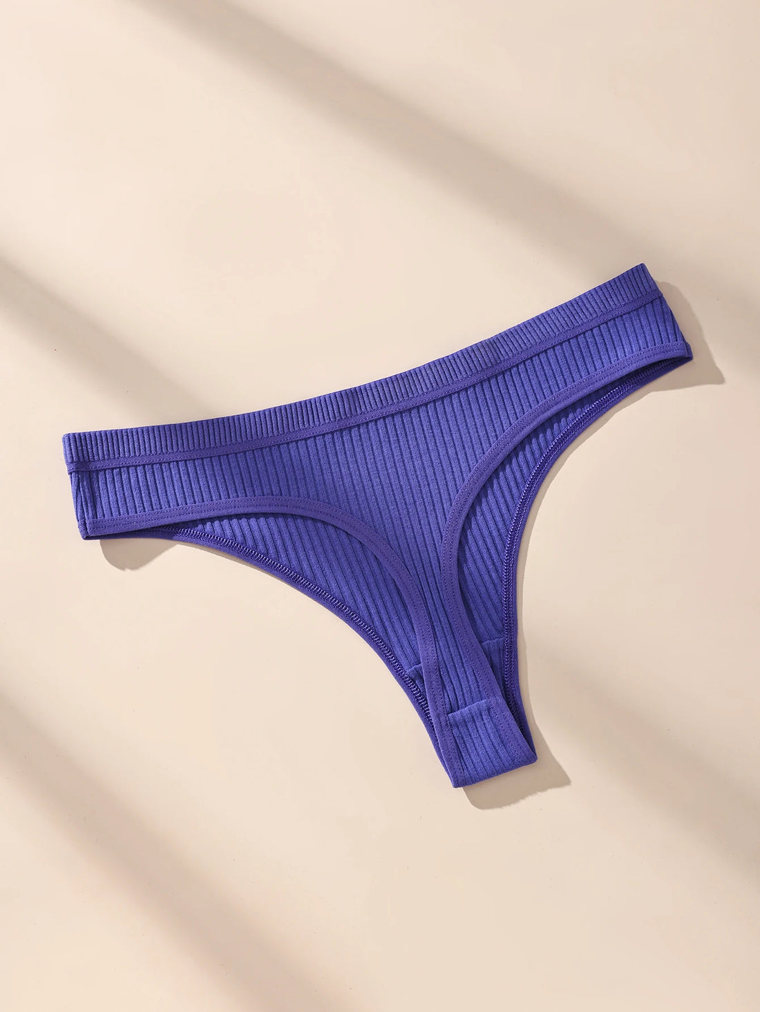 7Pcs Women's Thongs Panties Cotton Striped Underwear Sexy Women Lingerie Solid Intimates Comfort Panty Soft Hot G-Strings XS-XXL