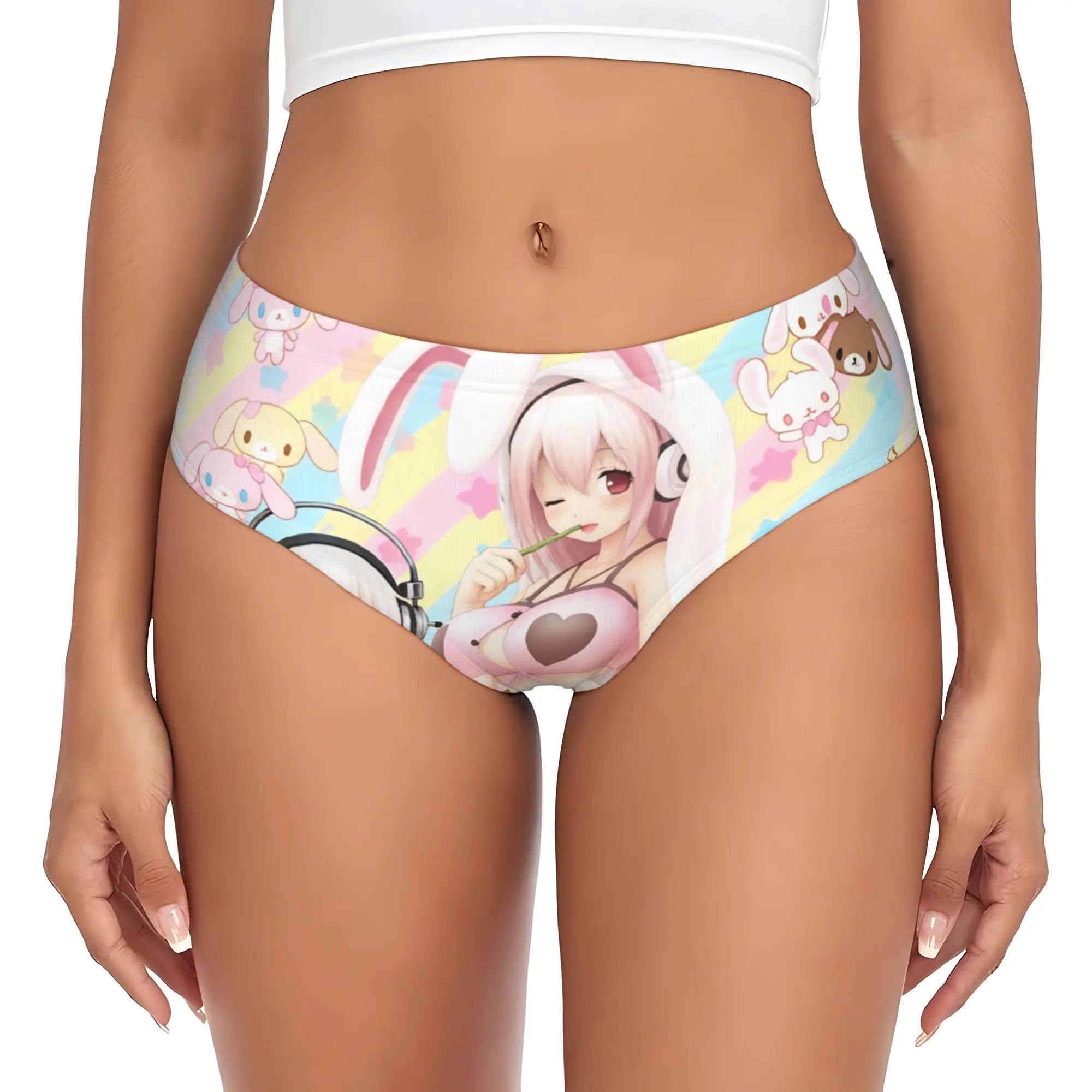 Super Sonico Anime Kawaii Girl Brief Panties Women Comfort Stretch  Underwear