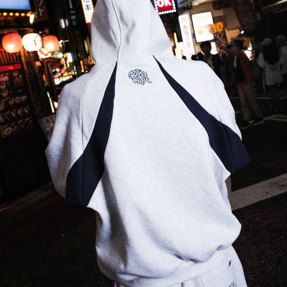 Autumn and winter new trendy men's and women's high street Japanese casual sports letter hooded sweatshirt and pants set ATFH